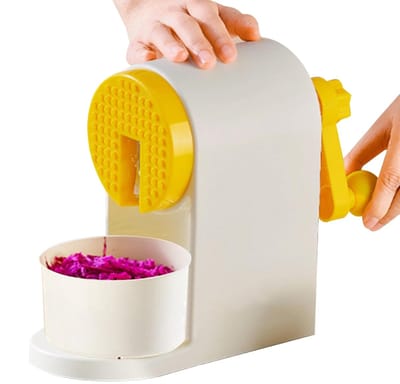 Schaafijsmachine Handmatig - IJscrusher Slushmaker - Zomerse Drankjes Maken - Roestvrijstalen Snijder - 23.3 x 13.3 x 23.3 cm - Zilver