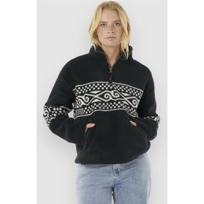 Rip Curl Oceanic Cosmic Kiss Polar Half-Zip Fleece Trui zwart