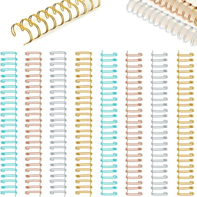 24 Pièces Fil de Reliure à Ressort Fil de Reliure Spirales de Reliure Jumeleées Spirales à Boucle Double Spirales à Anneaux Doubles Pour la Création de Documents Carnets Dossiers(916 PoucesCouleurs Fraîches) United States