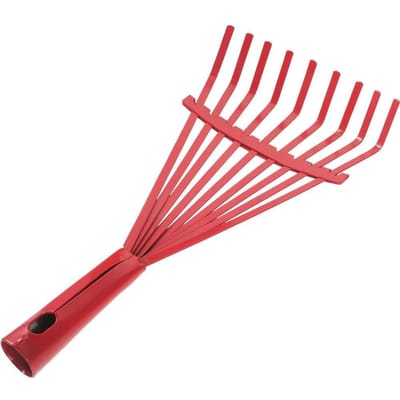 Râteau en Acier à Haute Teneur en Carbone Râteau à Feuilles Râteau à Feuilles Mortes Jardin Pelouse et Cour Râteau en Métal Équipement Agricole Outils rouge