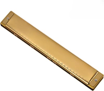 Student Harmonica - Mondorgel Muziekinstrument - Muziek Maken - 28 Gaten C Toon - 200 Grams - Goud