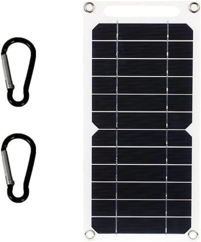 Zonnepaneel USB - Zonnecel oplader - Outdoor opladen - Hoge kwaliteit materialen - 6 W - Zwart