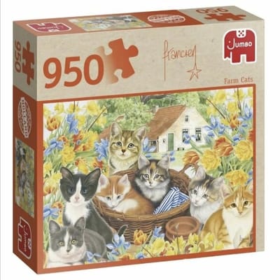 Jumbo Premium Collection Puzzel Farm Cats - boerderij poezen - 950 stukjes