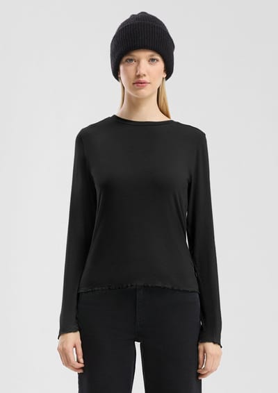 fitted long sleeve t-shirt voor dames QS