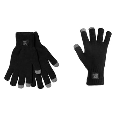 Heatkeeper - Thermo handschoenen unisex - I-touch - Zwart - S/M - 2-Paar - Winter handschoen