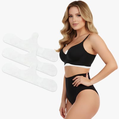 Shapetape BH Zweetstopper (3 Pack) – Anti Zweet Pads voor Onder de Borsten – Tegen BH Zweet, Zweetplekken & Geur – Herbruikbare Anti-Transpiratie Beha Pads – Comfortabele Zweet Absorberende Pads