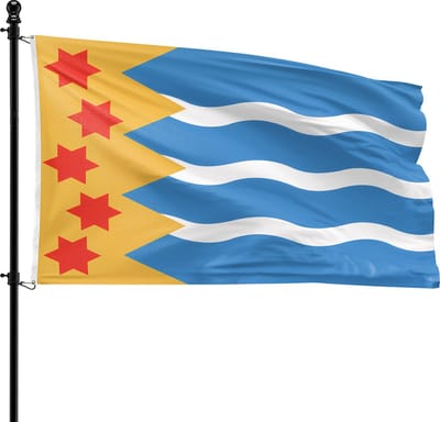 VlagDirect - Oldambt vlag - Gemeente Oldambt vlag - 90 x 150 cm.