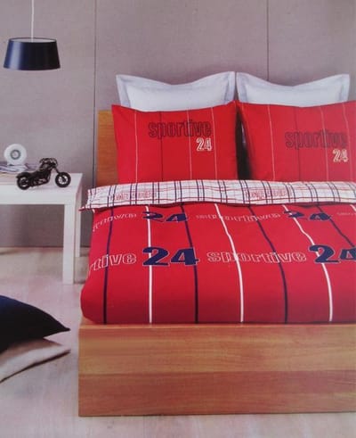 Beddinghouse Sportive Dekbedovertrek - Litsjumeaux - 240x200/220 cm - Rood