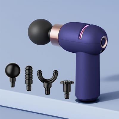 Mini Fascia Gun Elektrisch Massagepistool Spierontspanning Massager Lichaam Draagbare Vibratiemassager Met 4 Massagekoppen