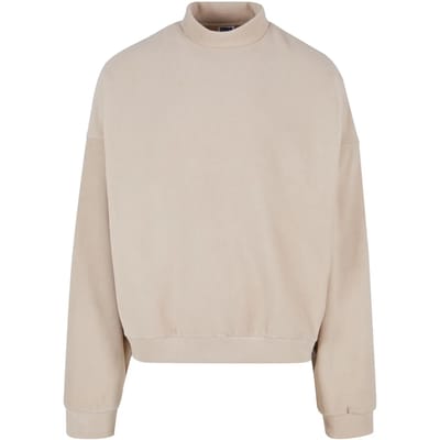 Urban Classics - Oversized Polar Fleece Crewneck sweater/trui - S - Beige