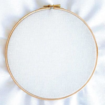 50 x 54 cm Aida 18 Wit | 7,2 kruisjes per cm | Hoge kwaliteit borduurstof voor kruissteken White