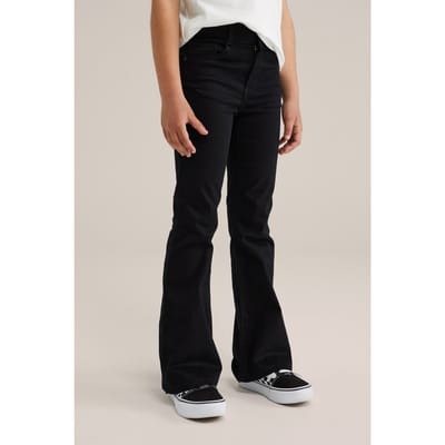 We Fashion 5-pocket Mid Waist Black Maat: 134 | Spijkerbroeken Outlet | Unisex | Zwart