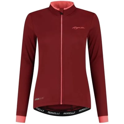 Rogelli Essential Dames Fietsjack - Winter - Bordeaux/Koraal