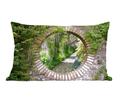 Sierkussens - Kussentjes Woonkamer - 50x30 cm - Bos - Stenen - Doorkijk - Pad