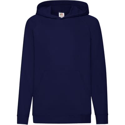 Fruit Of The Loom Kinderen Unisex Lichtgewicht Sweatshirt Met Capuchon / Hoodie (Donker Navy)