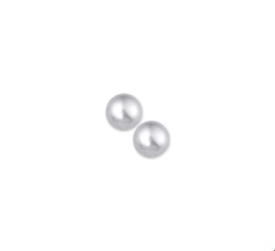 Zilver Oorknop. Par.