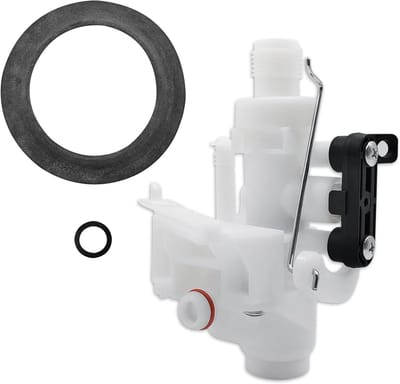 Toiletwaterventielset - Reservoir Klep - Toilet Reparatie - Verbeterde Materiaalstructuur - 152 x 114 x 91 cm - Zwart
