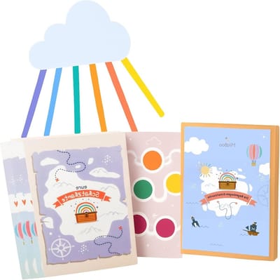 Schattenjacht regenboog voor kinderen vanaf 4 jaar – complete set voor binnen en buiten – speurtocht kinderverjaardag – spel voor 4-8 jaar met handleiding (met 6 geluksmunten)
