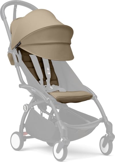 Stokke YOYO 6+ Color Pack, Toffee - Textiel: zitkussen, uitschuifbare luifel en achterzak met ritssluiting - Voor het YOYO-frame (los verkrijgbaar)