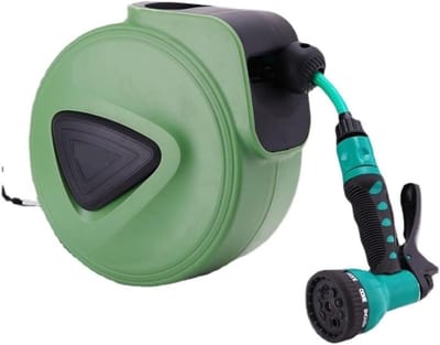Automatische Slanghaspel - Intrekbare Reel - Tuin Besproeien - 180° Draaibare Beugel - 1/2" X 33 Ft - One Color