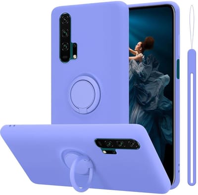 Cadorabo Hoesje geschikt voor Honor 20 PRO in LIQUID LICHT PAARS - Beschermhoes van flexibel TPU silicone Case Cover met ring