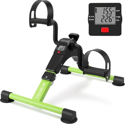 Onder Desk Fiets - Mini Hometrainer - Lichte Beweging - Opvouwbaar LCD Display - 53 cm Lengte - Groen