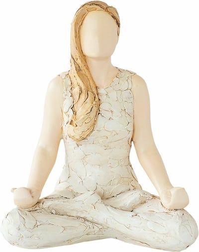 Arora beeldje yoga verlichting polystone - 12 cm hoog.