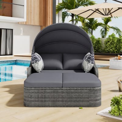 Luxe Bank – Grijs – 126x203x120 cm – Industrohome