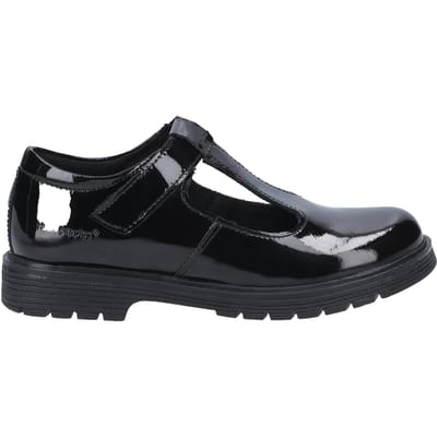 Hush Puppies Meisjes Gracie Leren Schoolschoenen (Zwart)