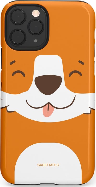 Casetastic hoesje geschikt voor Apple iPhone 11 Pro - Dubbellaagse bescherming - Knuffelkopjes vos - Fashion Case - Oranje Wit