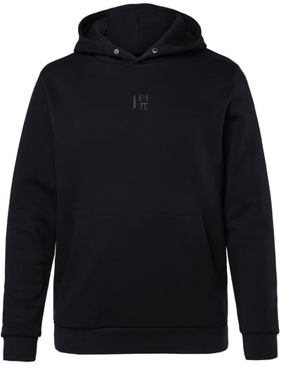 JAY-PI - Heren - Hoodie fitness capuchon kangoeroezak rugprint - Zwart - Maat 3XL