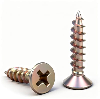 Houtschroeven M3x12mm - Gehard staal - Gouden kleur - Voor meubelherstel - ShopVlot