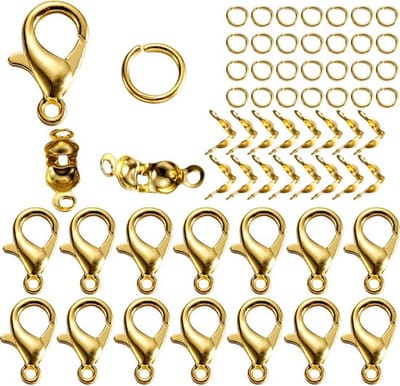 Karabijnsluitingen, Ringetjes & Connector Sluitingen - Sieraden Maken Set - 80 Stuks - Goudkleurig - Kasey