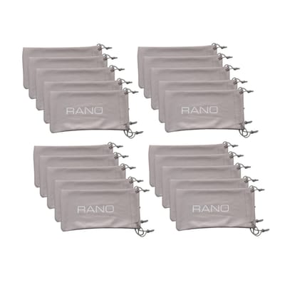 RANO - 20x brillenhoesje microvezel / brillenetui / brillenzakje / snappouch / brilhouder / zonnebril zakje / brillendoos / brillenhoes / brillenkoker / brillendoekjes