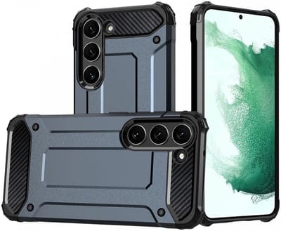 Hoesje Geschikt voor Samsung Galaxy S23 FE | Shock Proof | Hybride Back Cover | Beschermhoes | Schokbestendig | Extra bescherming | Blauw