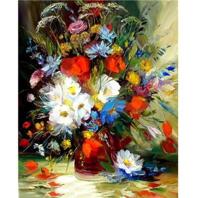 DIY 5D volledige diamant schilderij kruissteek bloemenmand en bloemen diamant borduurwerk 20X30CM