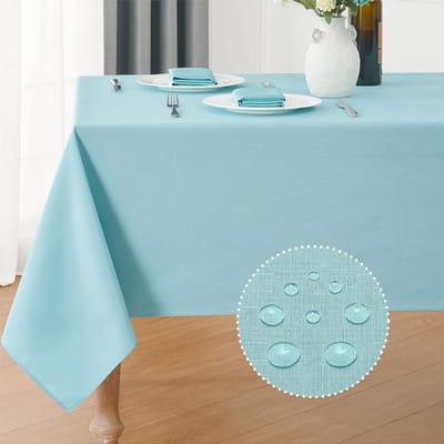 Famanu - Kreukbestendig linnen tafelkleed, rechthoekig en decoratief voor elke gelegenheid