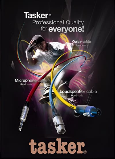 Tasker-Neutrik-XLR-XLR-microfoon-audio-T32MBAG09FBAGBL-Kleur: Fluo Blue Handgemaakt NL.