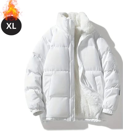 Livano Winterjas - Parka - Heren - Winter - Pufferjas - Volwassen - Stijlvol - Gewatteerde Jas - Wit - XL