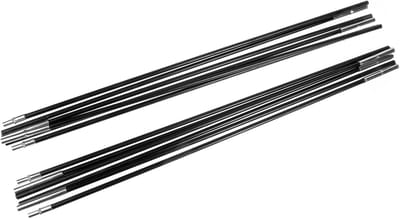 Tentstokken Vervangingskit - Tentsteun Luifelstokken - Kamperen Buiten - Lichtgewicht Glasvezel - 326cm Lengte - Zilver Zwart