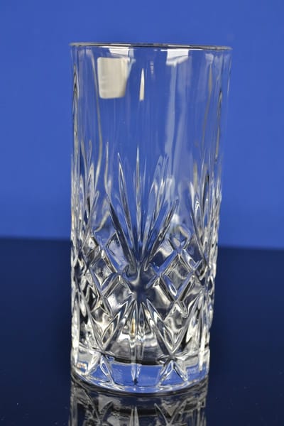 Luxe Kristallen Longdrinkglazen – Set van 2 – Hoog Glaswerk met Geslepen Design