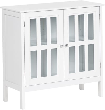 MIRAM - Glazen vitrinekast - Wit - MDF