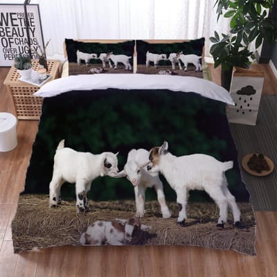 Luxe Beddengoed Set Dieren Lam En Alpaca 3D Dekbedovertrek Sets + 2 Kussenslopen Twin Queen King Eenpersoons Maat Polyester Dekbedovertrek W90xL190cm