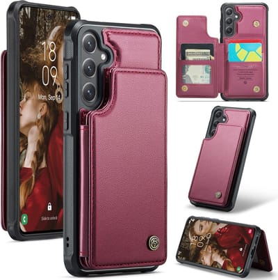 CaseMe Hoesje - Geschikt voor Samsung Galaxy S25 Hoesje - CaseMe C22 Back Cover met Pasjeshouder - Roze