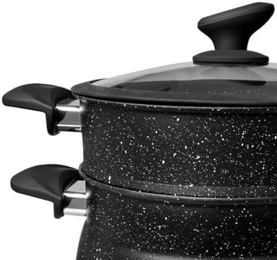 Couscoussier/stomer/kookpan 3-in-1 - Ø 26 cm - 11 liter - Aluminium - Voor alle warmtebronnen