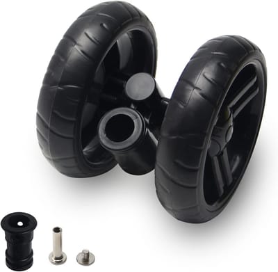 Kinderwagen Wiel - Loopfiets Wiel - Soepel Rijden - Vloer Beschermend - 135mm Diameter - Zwart