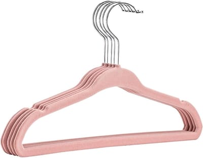 Antislip kleerhangers - Fluwelen hangers - Kleding organiseren - Ruimtebesparend ontwerp - 30 stuks - Roze