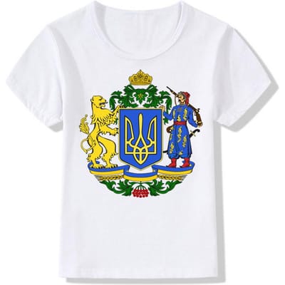 Baby Jongens Meisjes Oekraïne Patriottisme Nationaal Embleem Mode T-shirt Kinderen Tops T-shirt Kleding 150.0