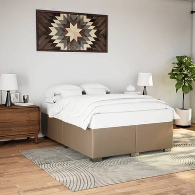 vidaXL - Bedframe - kunstleer - cappuccinokleurig - 140x200 - cm
