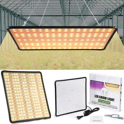 MUPOO Kweeklamp LED – 256 LEDs Groeilamp 30W met Aan/Uit Schakelaar voor Binnen Planten, Zaailingen, Succulenten, Groenten & Bloemen – Hydroponics & Kas - Natural White